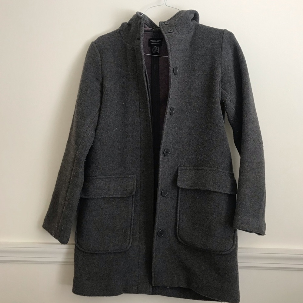 American Eagle hooded pea coat